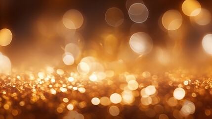 Enchanting defocused neon lights blur: abstract gold bokeh background - abstract christmas background