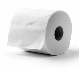 Toilet paper roll isolated on white background