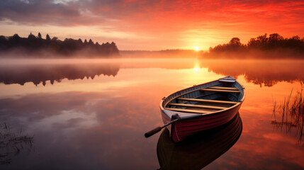 Sunrise Boat Rowing boat image