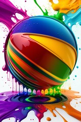 colorful ball with abstract art work