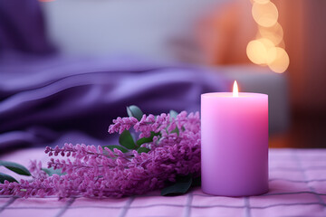 Obraz na płótnie Canvas spa setting with candles