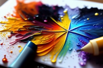 close up of a flower paint 