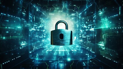 Secure Data Encryption and Privacy Protection in a Digital Realm: 3D Rendered Illustration