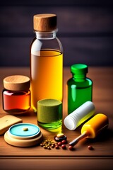 oils and bottles of oils