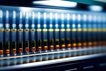 test tubes in a science lab 