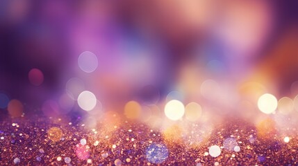 Soft vintage colored bokeh abstract with glitter lights - blurred elegance