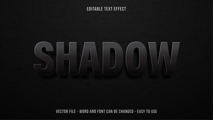 Editable text effect black shadow mock up
