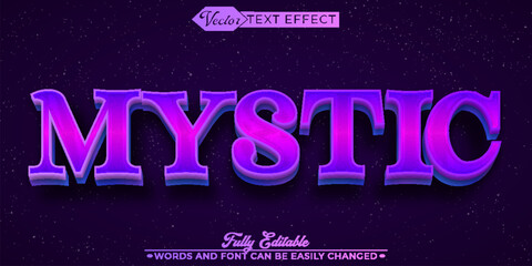 Purple Mystic Vector Editable Text Effect Template