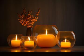 A Warm and Cozy Night with Candles