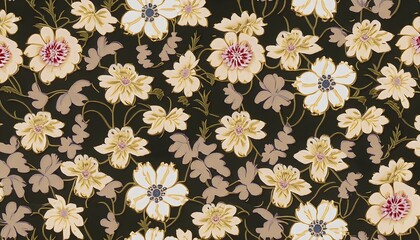 seamless floral pattern Generative AI 
