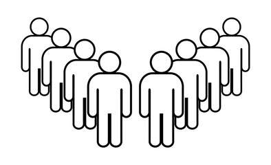 Symbol, ikona ludzi. Plik wektorowy.