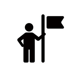 Business goal and achievement vector icon illustration