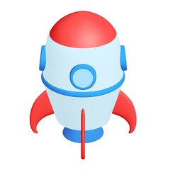 Obraz premium Space Rocket Ship. 3d illustration.