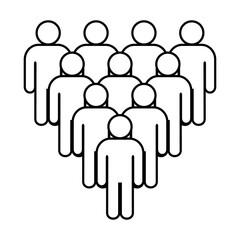 Symbol, ikona ludzi. Plik wektorowy.