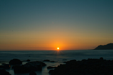 sunset over the sea