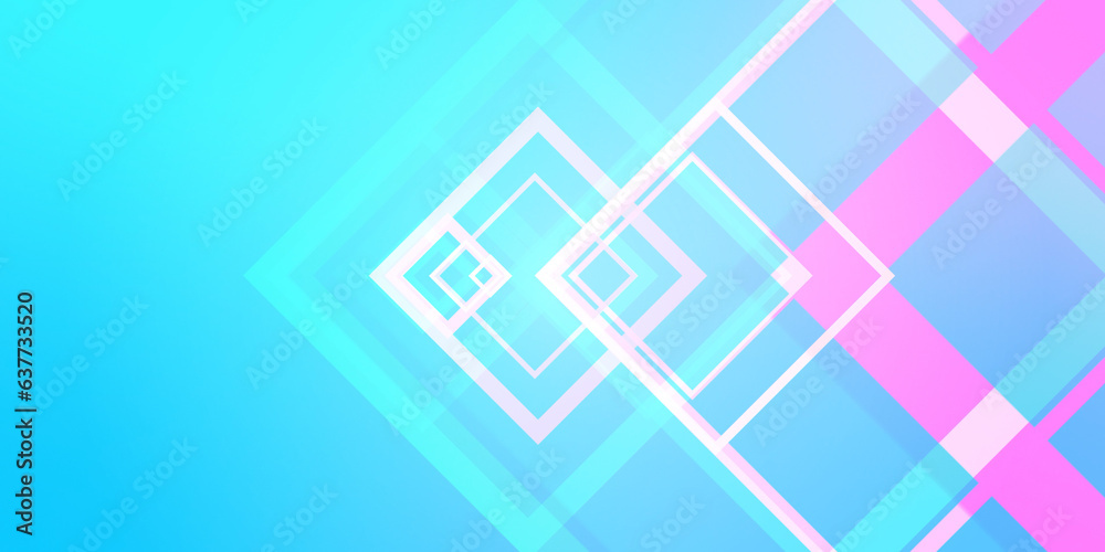 Aufkleber Gradient colorful square pattern background. Wide angle visual for banners or advertisements.