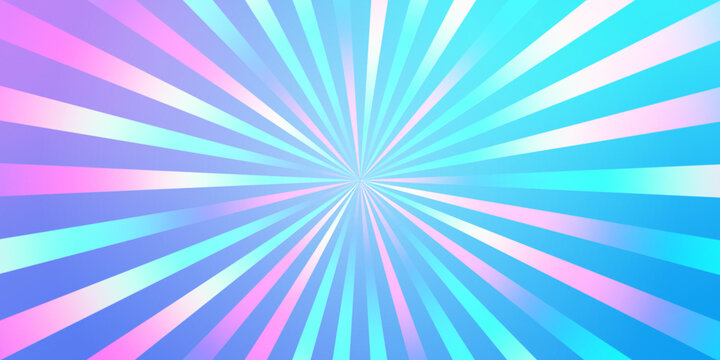 Gradient colorful radial pattern background. Wide angle visual for banners or advertisements.
