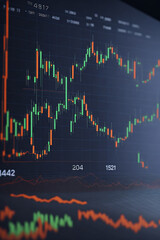 Obraz premium stock market trading candlestick chart background image