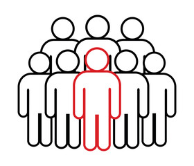 Symbol, ikona ludzi. Plik wektorowy.