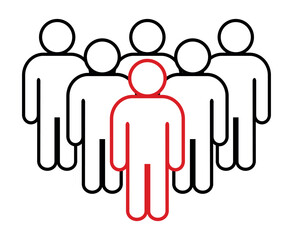 Symbol, ikona ludzi. Plik wektorowy.