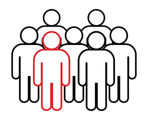 Symbol, ikona ludzi. Plik wektorowy.