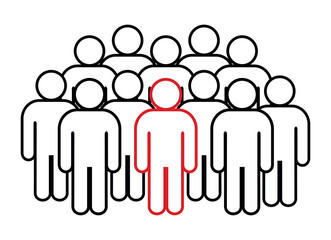 Symbol, ikona ludzi. Plik wektorowy.