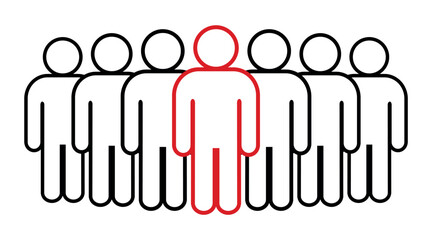 Symbol, ikona ludzi. Plik wektorowy. © robert6666