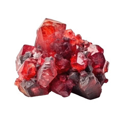red sapphire isolated on white
