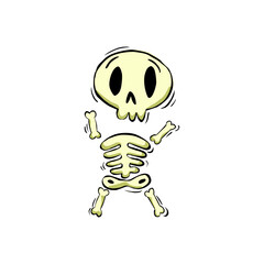 skeleton cartoon vector