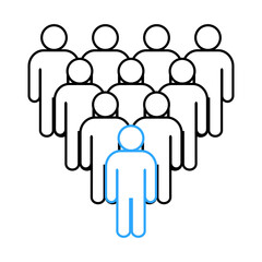 Symbol, ikona ludzi. Plik wektorowy.