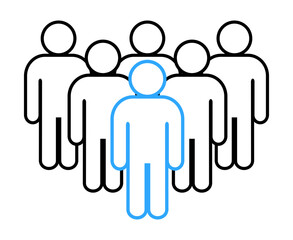 Symbol, ikona ludzi. Plik wektorowy.