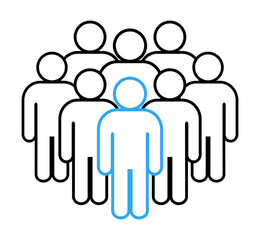 Symbol, ikona ludzi. Plik wektorowy.