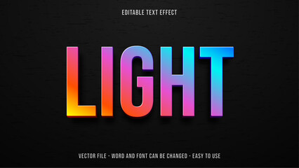 Obraz premium Editable text effect gradient light mock up