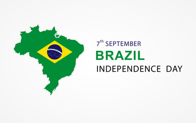 Brazil independence day banner template. Vector design.