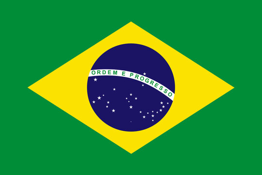 Brazil national flag. Vector design.