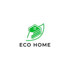 ILLUSTRATION BOTANICAL HOUSE, LEAF NATURE. ECO ELEMENT LOGO ICON GRADIENT COLOR DESIGN VECTOR FOR YOUR BRAND, BUSINESS