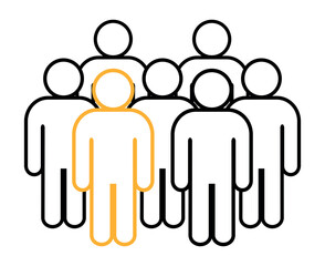 Symbol, ikona ludzi. Plik wektorowy.