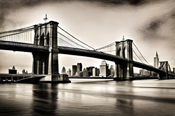 city bridge at night