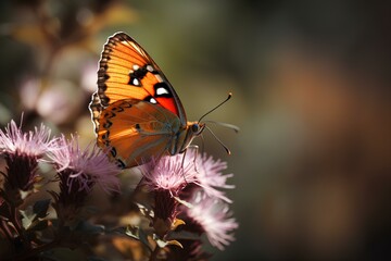butterfly on flower made by midjourney