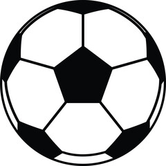 Obraz premium Soccer ball clipart. Classic Soccer ball vector illustration