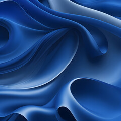 Royal blue abstract background. Silk satin crumbled. Soft fabric backdrop. Template for show case product. Halloween color theme. Generative ai art