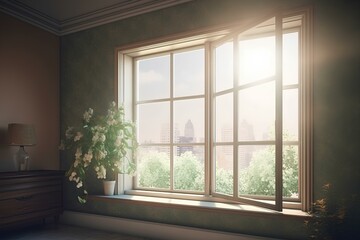 room with window made by midjourney