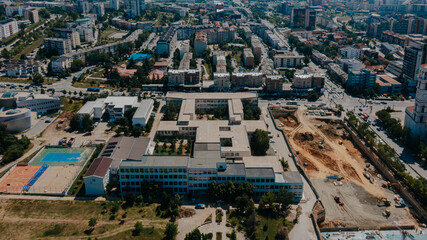 Aerial photo of Pristina, Kosovo - 637743385