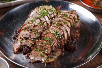 korean style pork cooked