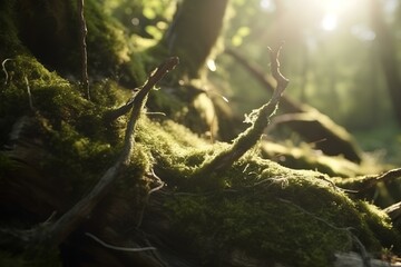 Fototapeta premium tree in the forest made by midjourney