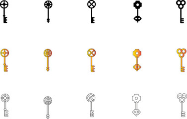 Fototapeta na wymiar set of keys