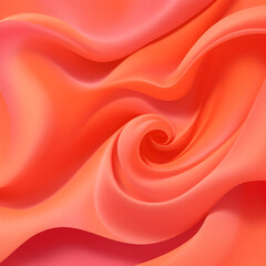 Obraz premium Vibrant orange abstract background. Silk satin crumbled. Soft fabric backdrop. Template for show case product. Halloween color theme. Generative ai art