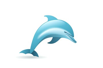 dolphin isolated on white made by midjourney