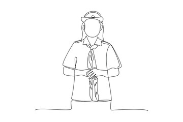 Continuous one line drawing Selamat Hari Sumpah Pemuda. Translation: Happy Indonesian Youth Pledge concept. Doodle vector illustration.