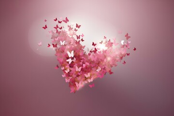 pink background with hearts made by midjourney